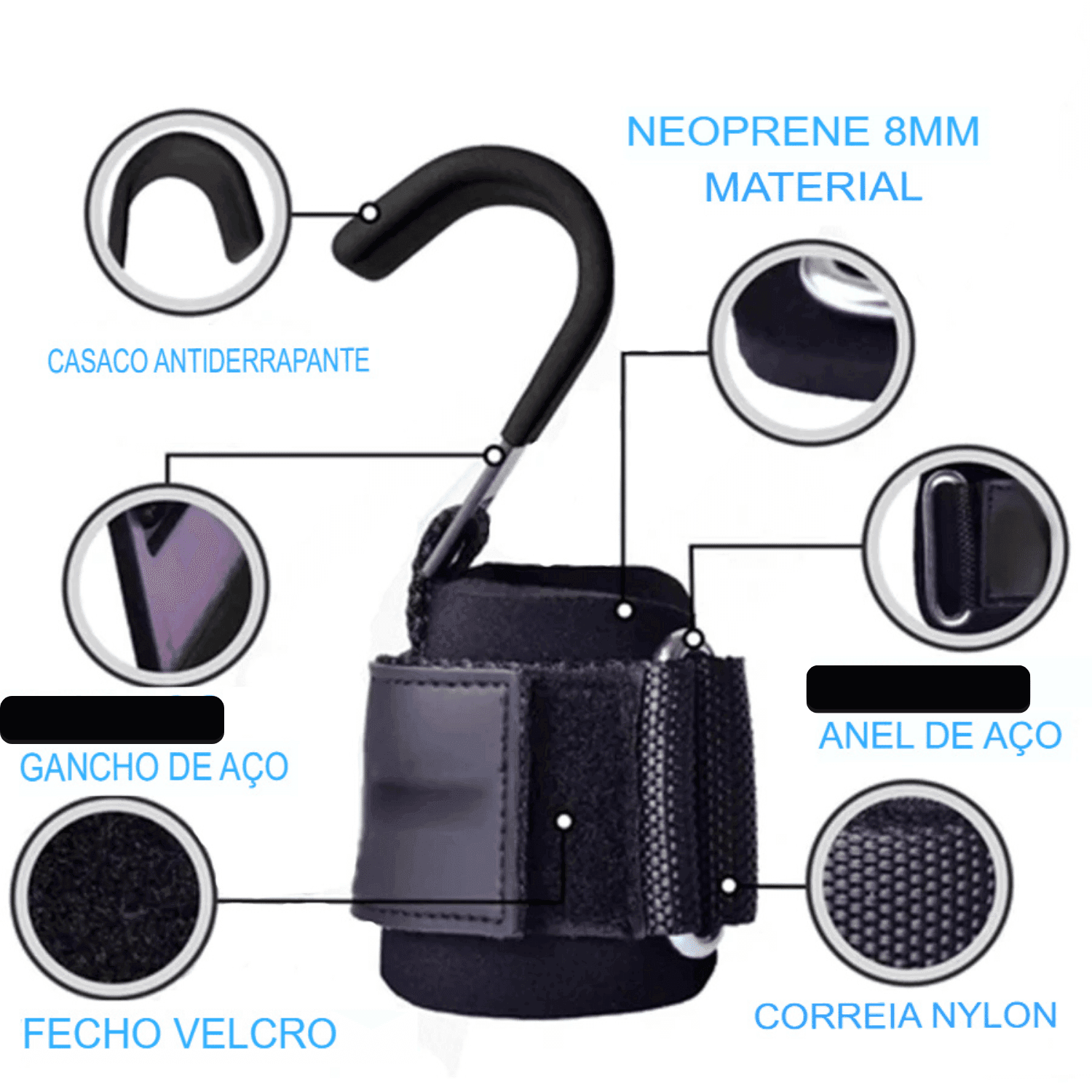 Strap Ganchos™ Perfeito Para Seus Treinos (Par) - carbermais