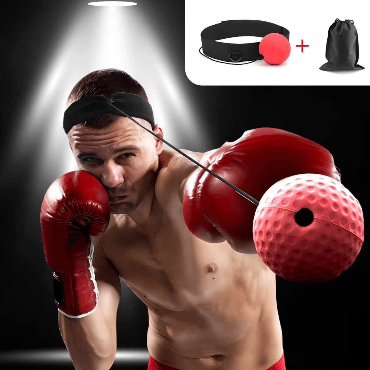 Kit de treino SpeedPunch Boxing Ball para crianças e adultos