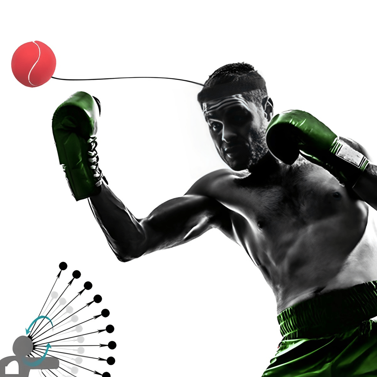 Kit de treino SpeedPunch Boxing Ball para crianças e adultos