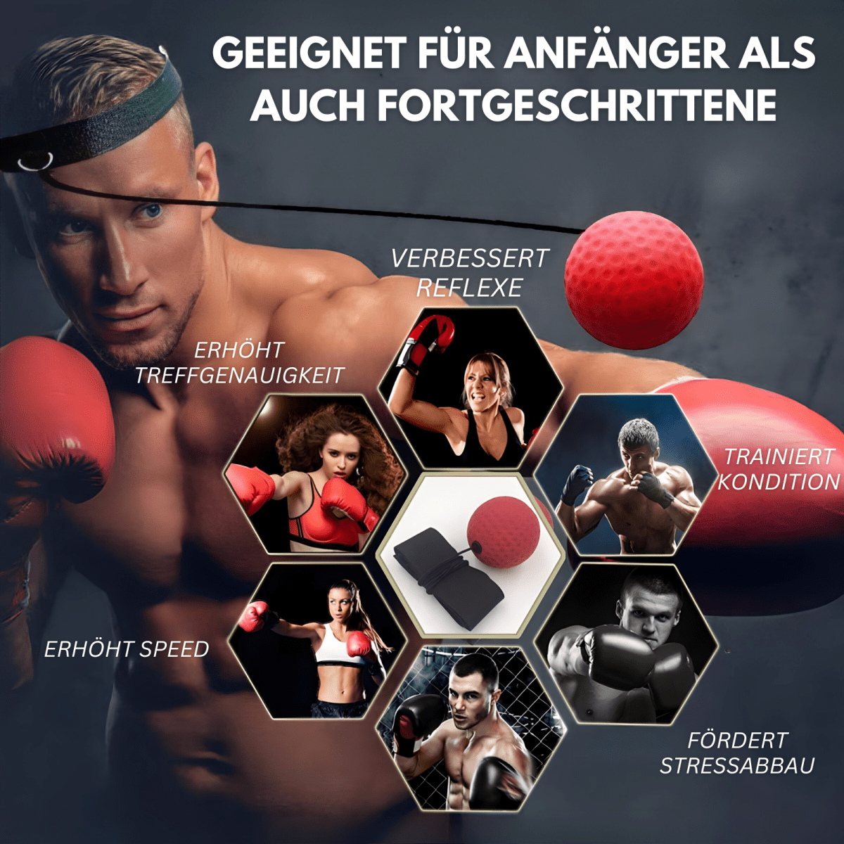 Kit de treino SpeedPunch Boxing Ball para crianças e adultos