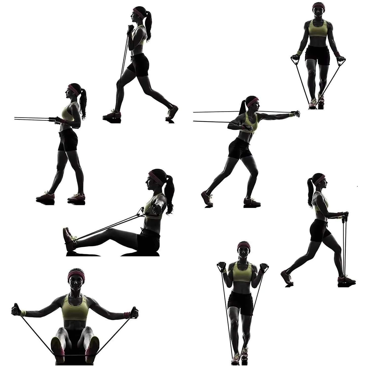 Kit Extensores Elásticos para Treino Funcional em Casa