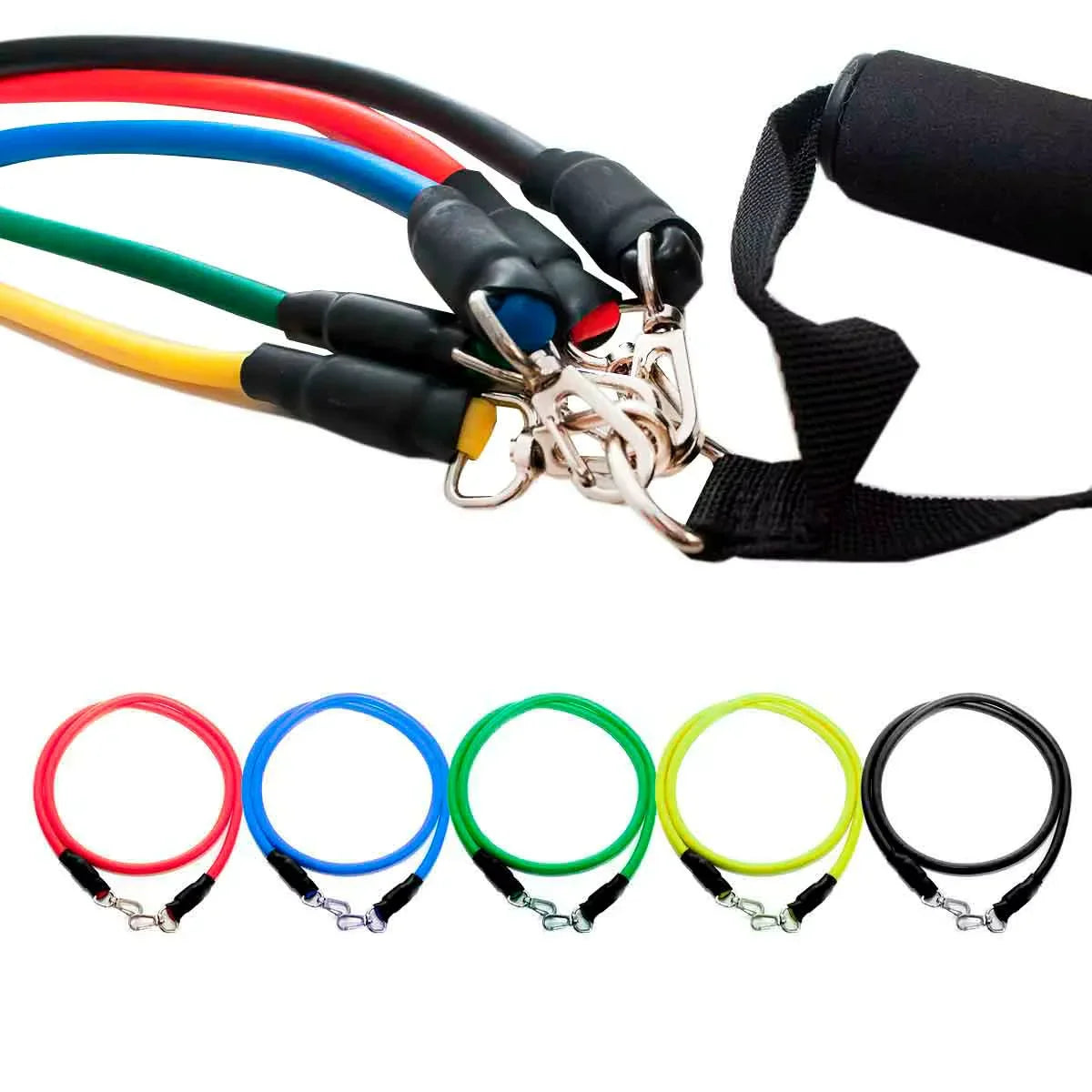 Kit Extensores Elásticos para Treino Funcional em Casa