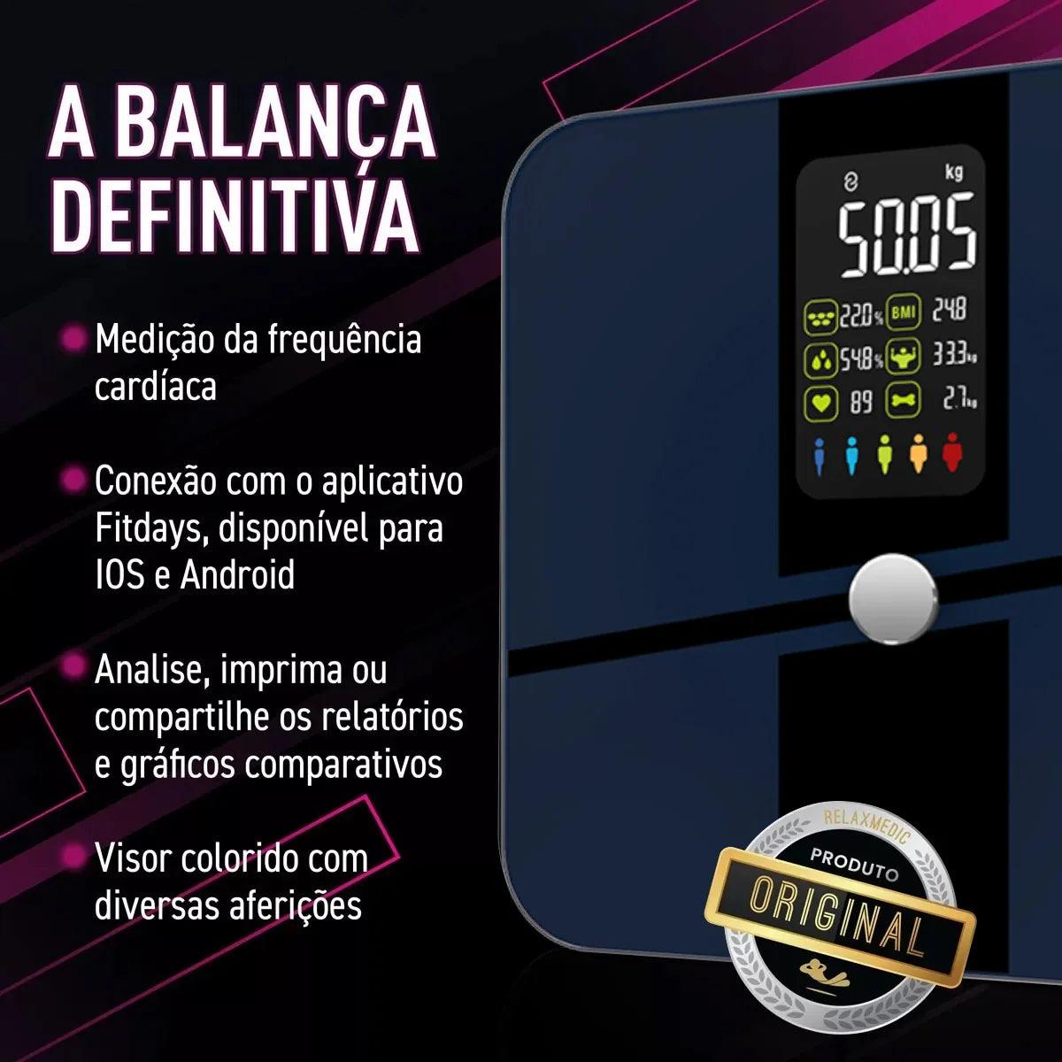 Balança de Bioimpedância Digital Inteligente