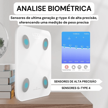 Balança Digital Bluetooth de Bioimpedância