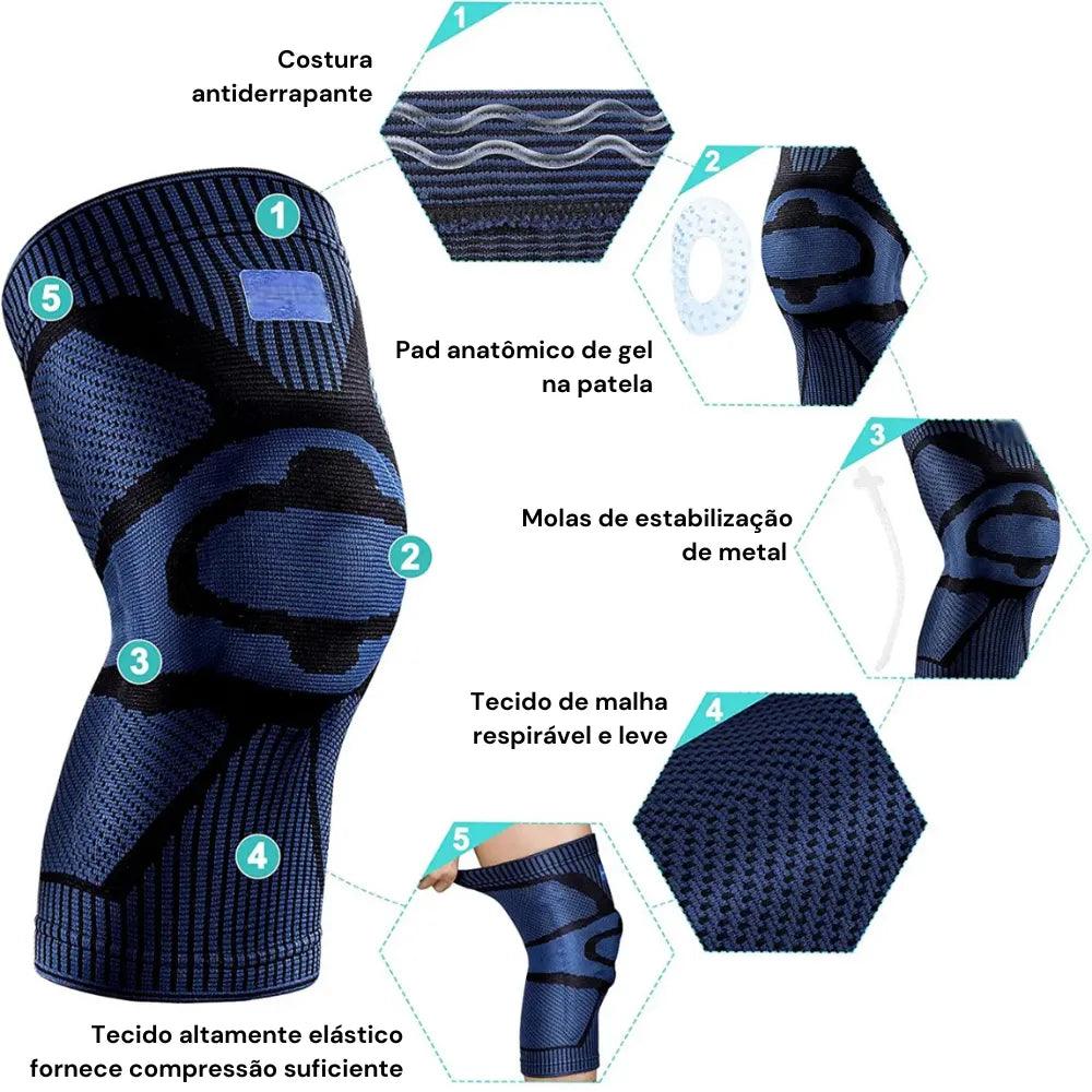 Joelheira Ergonômica de Compressão para Alívio de Dor e Suporte Avançado
