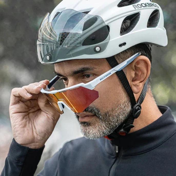 Capacete de Ciclismo com Lente Removível