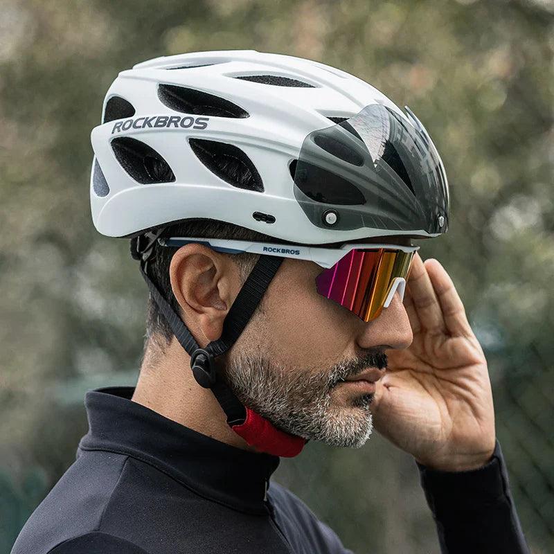 Capacete de Ciclismo com Lente Removível