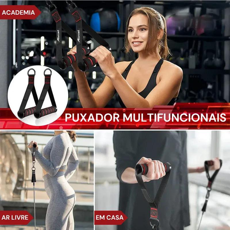 KIT DE PUXADORES PARA MUSCULAÇAO