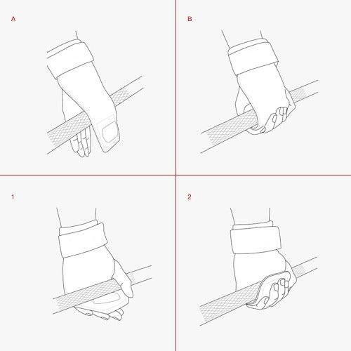 Luva Musculação Strap Hand Grip Competition - carbermais