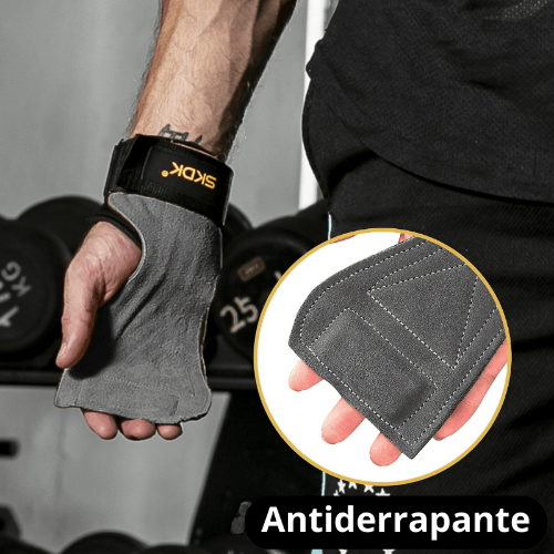 Luva Musculação Strap Hand Grip Competition - carbermais