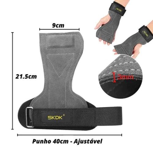 Luva Musculação Strap Hand Grip Competition - carbermais