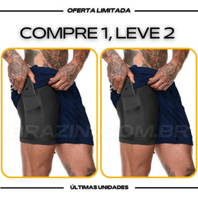 Short DryFit® de Compressão - Leve 2 Pelo Preço de 1 + BRINDE - carbermais