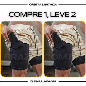 Short DryFit® de Compressão - Leve 2 Pelo Preço de 1 + BRINDE - carbermais