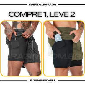 Short DryFit® de Compressão - Leve 2 Pelo Preço de 1 + BRINDE - carbermais