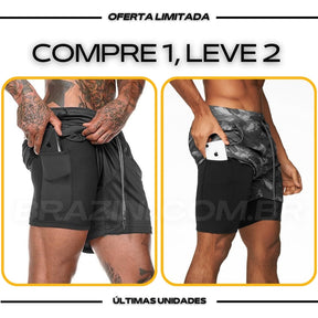 Short DryFit® de Compressão - Leve 2 Pelo Preço de 1 + BRINDE - carbermais