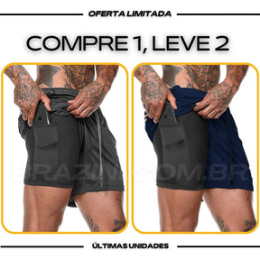 Short DryFit® de Compressão - Leve 2 Pelo Preço de 1 + BRINDE - carbermais