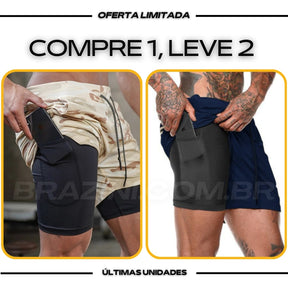 Short DryFit® de Compressão - Leve 2 Pelo Preço de 1 + BRINDE - carbermais