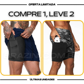 Short DryFit® de Compressão - Leve 2 Pelo Preço de 1 + BRINDE - carbermais