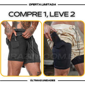 Short DryFit® de Compressão - Leve 2 Pelo Preço de 1 + BRINDE - carbermais